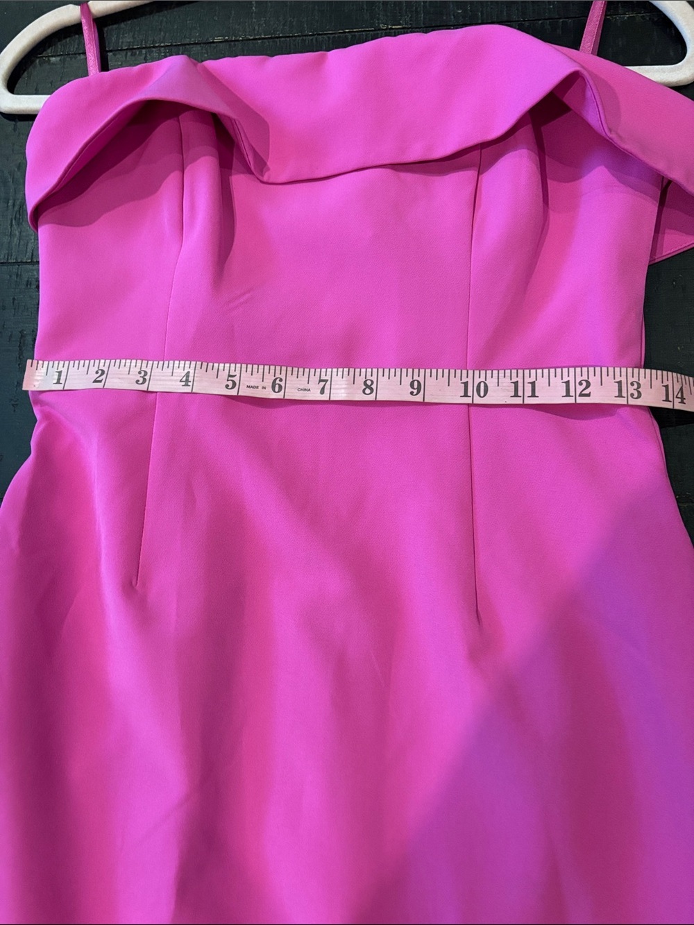 NWT Revolve Zoriannna Hot Pink Georgia Strapless Ruffle-Trim Midi Dress Small - Picture 9 of 13
